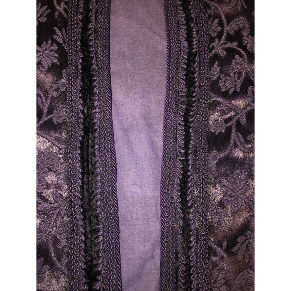 Purple Jacket Size XL Petite Velvet Trim Fairy Grunge Witchy Boho Tapestry Goth - Picture 3 of 11